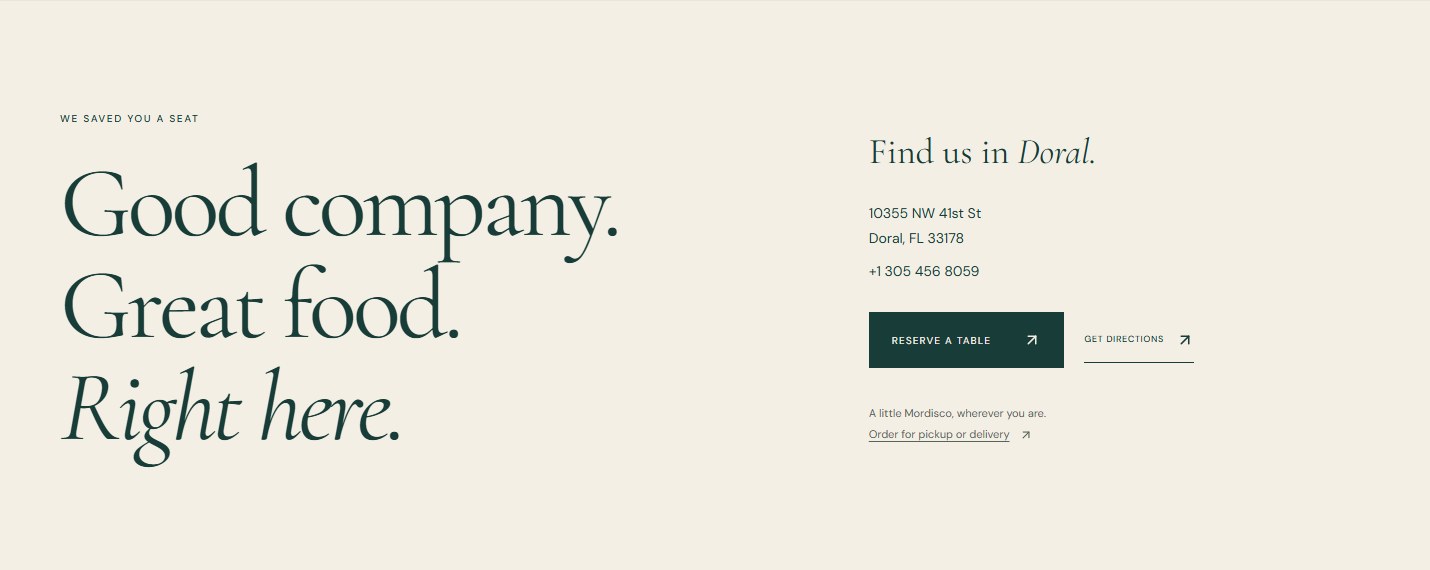 Mordisco Miami redesign showing the complete visit details section